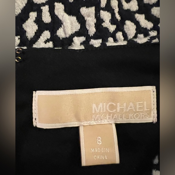 New Sleeveless Cheetah Print Black and White Midi Dress Sz M - Picture 10 of 11